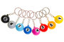 PARTIJ SLEUTELHANGER SOFT RUBBER BILJART BAL 
