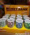 METALEN EURO SPAARPOT MONEY BANK 8X11CM IN DISPLAY